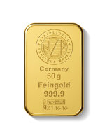 Goldbarren 50 Gramm NZP