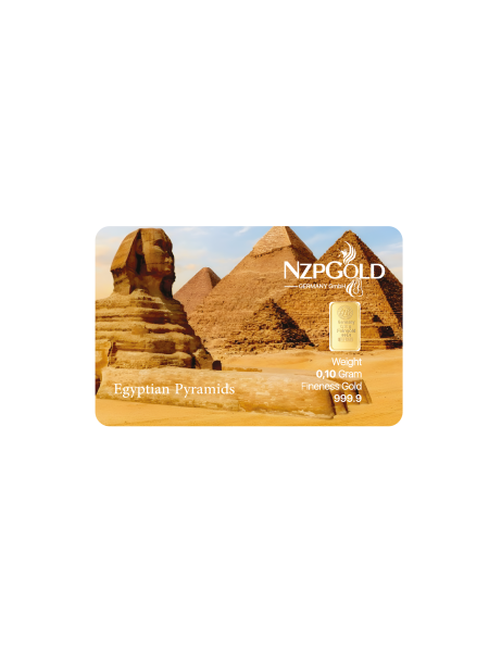 0.10 Gramm Gold 9999 Egyptian Pyramids