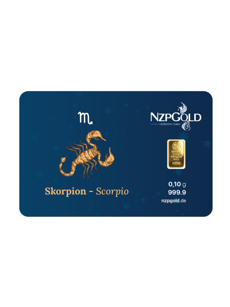 0.10 Gramm Gold 9999 Skorpion