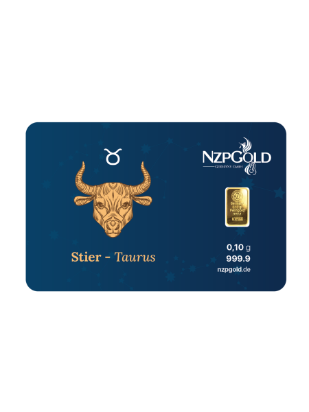 0.10 Gramm Gold 9999 Stier