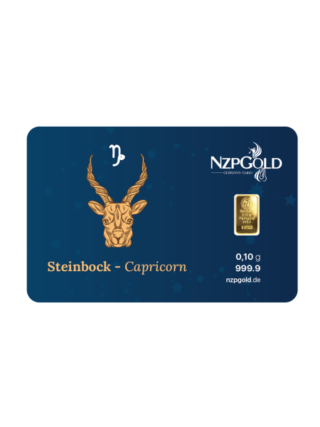 0.10 Gramm Gold 9999 Steinbock