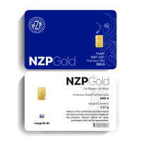 Goldbarren 0.01 Gramm NZP