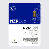 Goldbarren 0.025 Gramm NZP