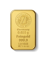 Goldbarren 0.025 Gramm NZP