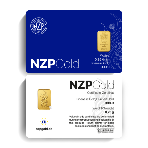 Goldbarren 0.25 Gramm NZP