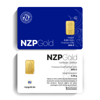 Goldbarren 0.25 Gramm NZP