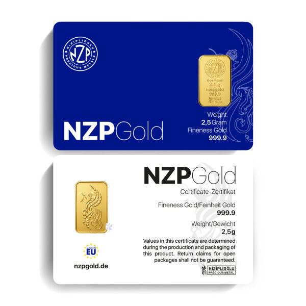 Goldbarren 2.5 Gramm NZP
