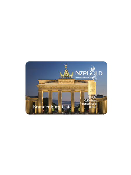 0.10 Gramm Gold 9999 Brandenburg Gate