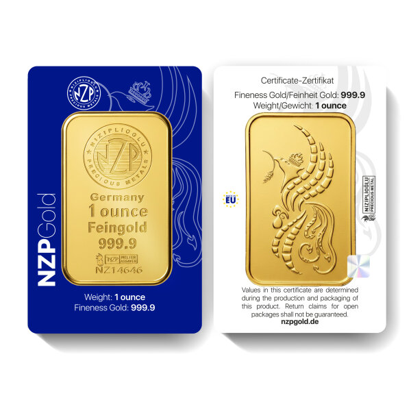 Goldbarren Unze (31,1 Gramm) NZP